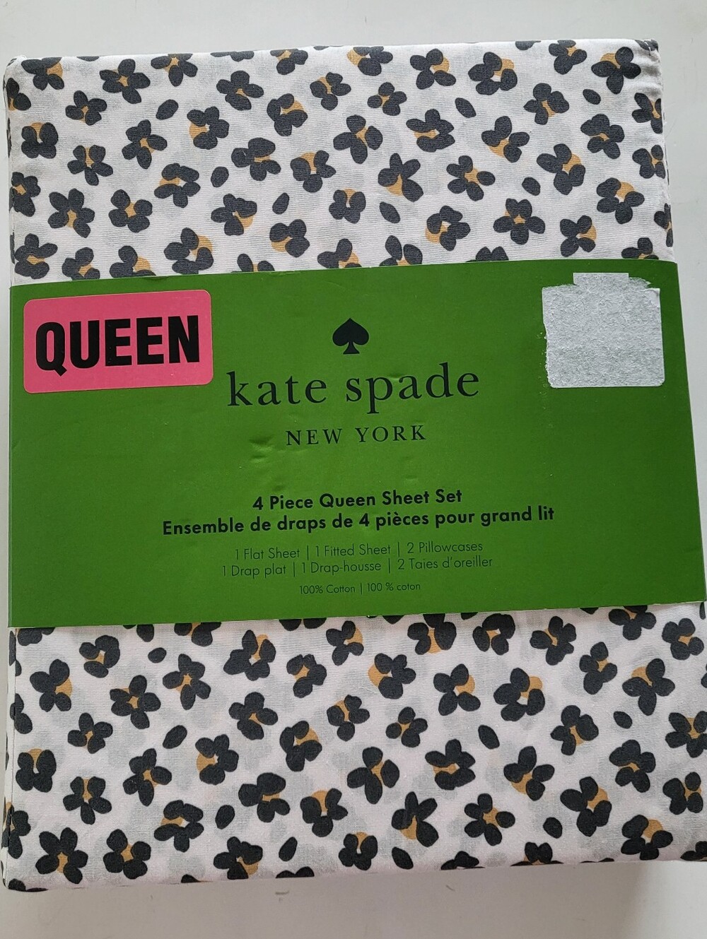 KATE SPADE Queen-size sheets set 4pc bedding QUEEN size Floral